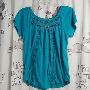 Absolutely famous teal blue top XL